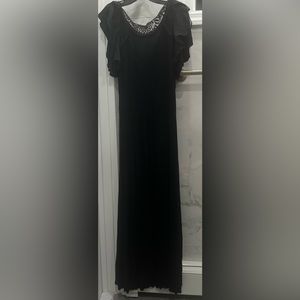 Free People Black Victorian Inspired Maxi Dress size small
